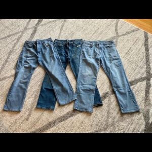 3 pairs mens old navy jeans- like new
